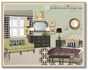 Master Bedroom Design Board- eDesign by Fieldstone Hill Design