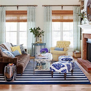 Edie's living room, BHG.com, design by Fieldstone Hill Design