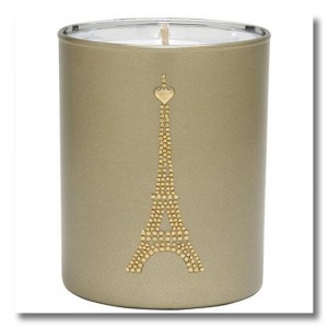Paris heart candle
