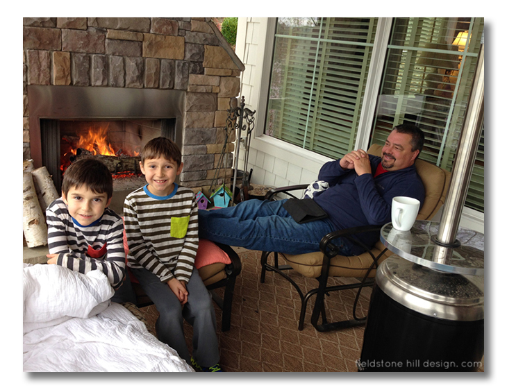 Edie's house Fieldstone Hill Design boys