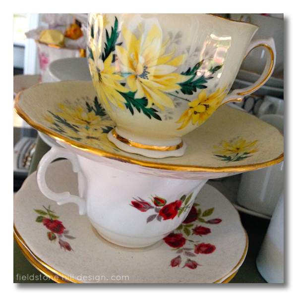 Edie's house Fieldstone Hill Design teacups