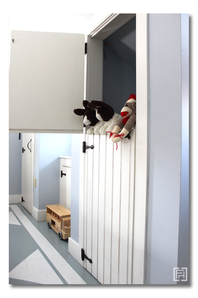 Boys room reveal Dutch door puppet theater Fieldstone Hill Design