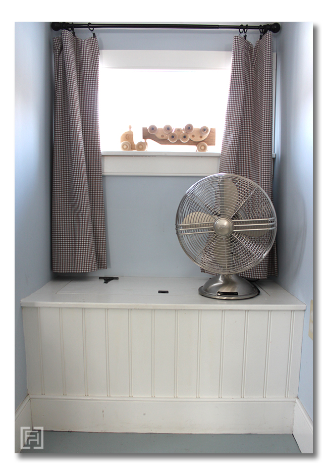 Boys room reveal fan window view Fieldstone Hill Design