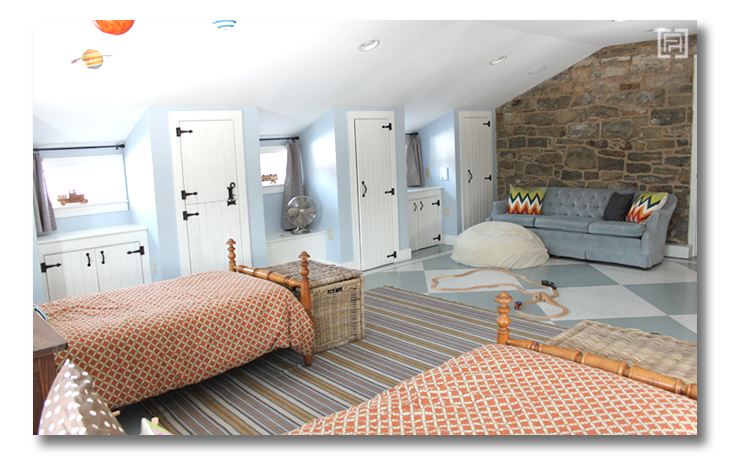 Boys room reveal stone wall Fieldstone Hill Design