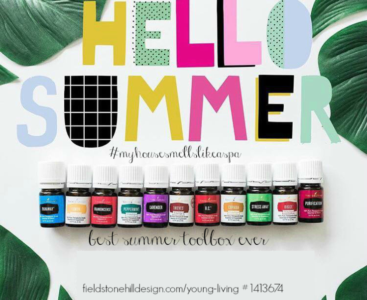 Well, hello Summer. There is a little something in each one of these little bottles to give you and your fam the BEST summer ever! #myhousesmellslikeaspa via @fieldstonehill 1413674