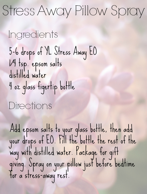 Stress Away pillow spray recipe