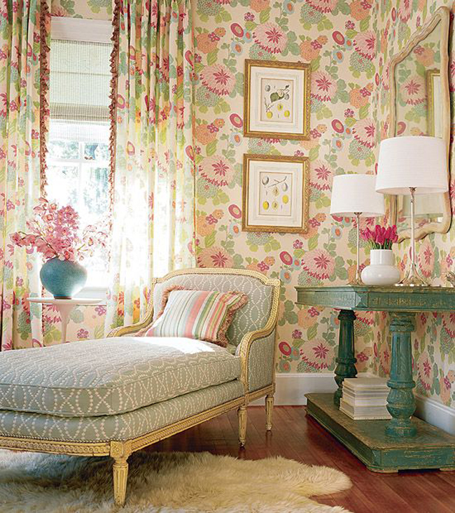 grandma floral design settee