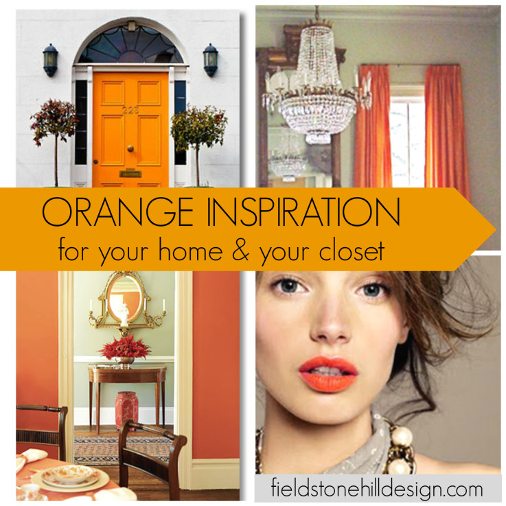 orange crush inspiration for your home and closet via @fieldstonehill