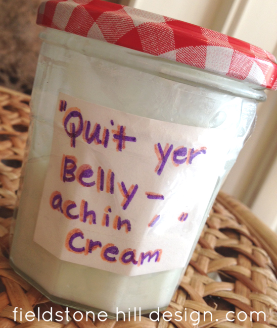 quit yer bellyachin cream with Young Living oils via @fieldstonehill 1413674