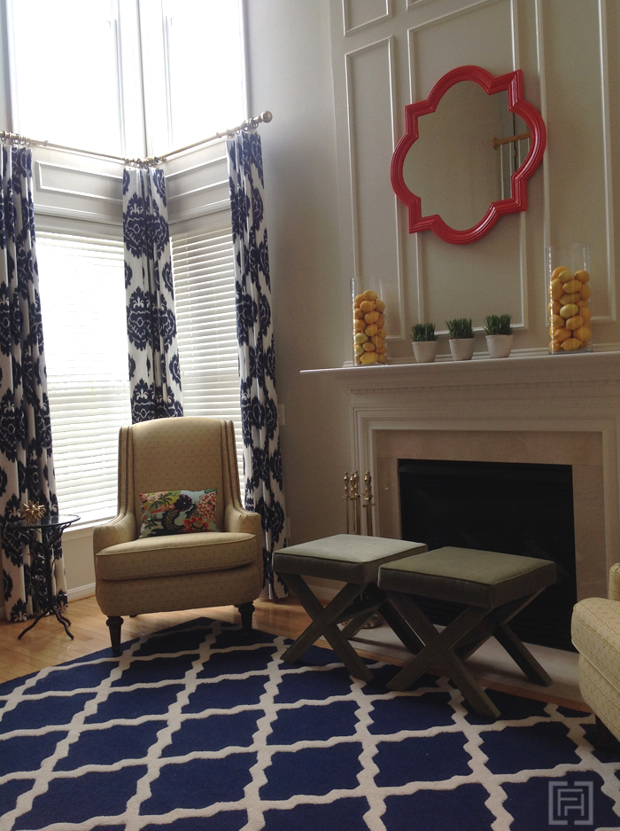 Colorful living room, design by @fieldstonehill