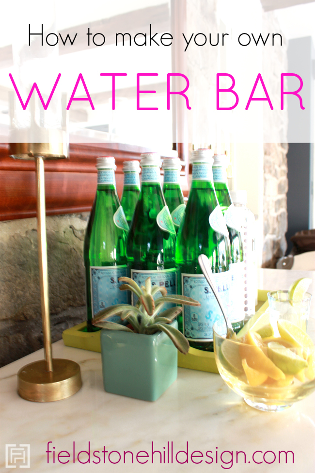 How to make your own water bar via @fieldstonehill