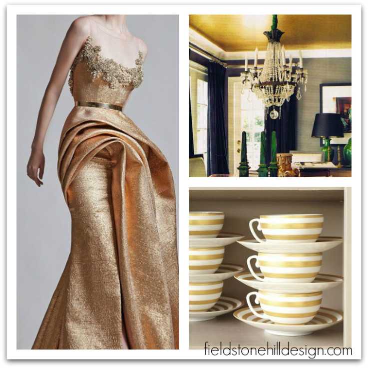 Gold Inspiration via interior designer @fieldstonehill