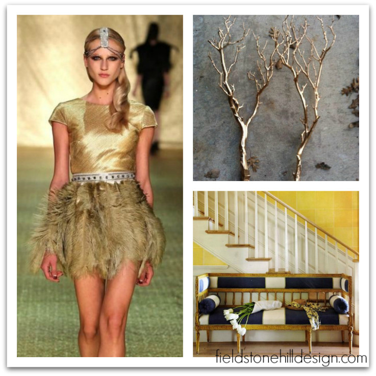 Gold Inspiration via interior designer @fieldstonehill