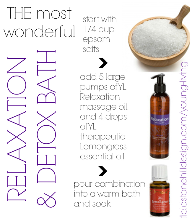 relaxation bath recipe via @fieldstonehill 1413674