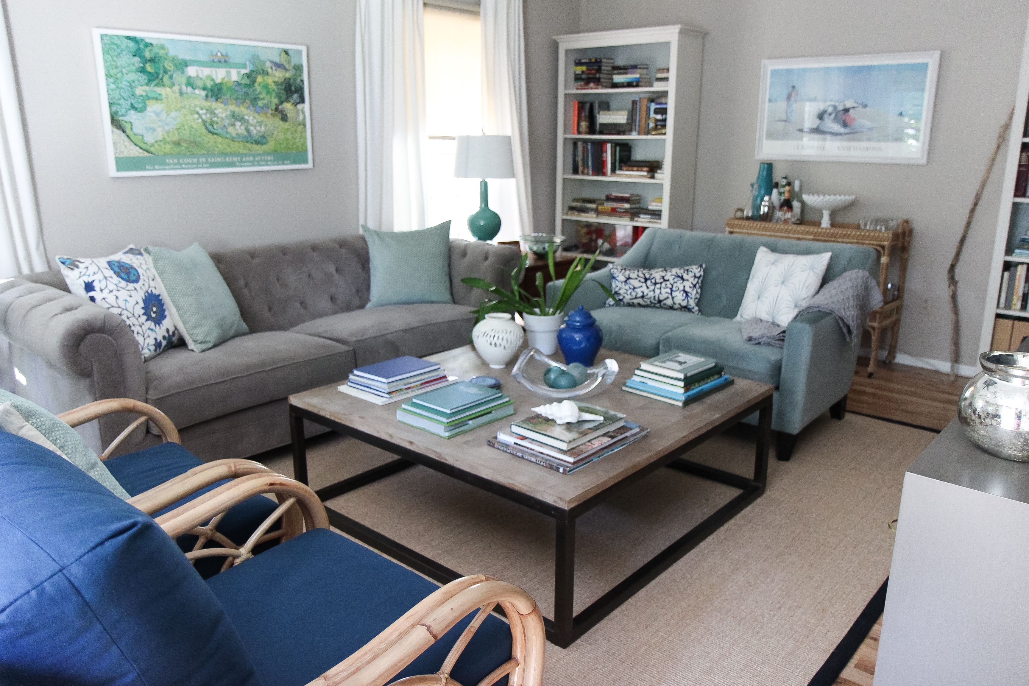 Soothing Family Room, design by @fieldstonehill