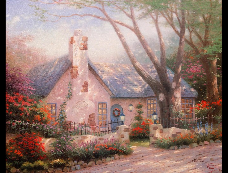 Kinkade - Morning Glory Cottage 1944X1472