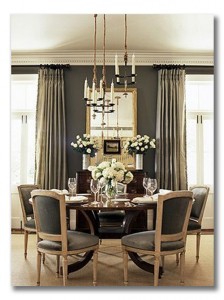 gray dining room